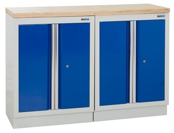 picture of BiGDUG 1361mm Wide Workbench - 2x 2 Door Cupboard - Multiplex Worktop - [BDU-TGC11GBM] - (LP)