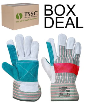 picture of Portwest A229 Classic Double Palm Green Rigger Gloves - Box Deal 96 Pairs - [IH-PWA229GNRXL]