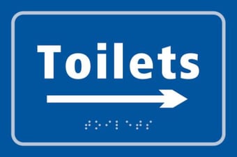 Picture of Toilets arrow right - Taktyle (225 x 150mm) - SCXO-CI-TK2032WHBL