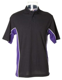 Picture of Gamegear Men's Track Piqué Polo - Black/Purple/White - BT-KK475-BLK/PRP