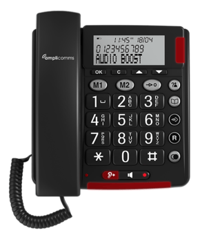 picture of Amplicomms BigTel 48 Plus Big Button Black Corded Phone - [PDL-ATL1423891]