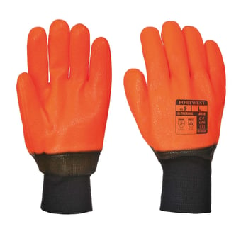 picture of Portwest A450 Weatherproof Orange Hi Vis Gloves - Pair - [PW-A450ORRXL]
