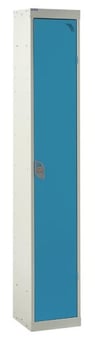 picture of QMP Standard Locker - 1 Compartment - Light Blue Doors - 1800H x 300W x 450D mm - [QM-LS1830451UXX]