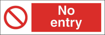 Picture of No Entry Sign - 300 X 100Hmm - Rigid Plastic - [AS-PR65-RP]