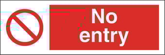 picture of No Entry Sign - 300 X 100Hmm - Rigid Plastic - [AS-PR65-RP]