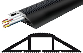 Picture of Vulcascot Superior Office Floor Cable Protector - 23 x 13 mm Channel - Black - Price per meter - [VS-MCP/1]