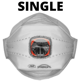 picture of JSP SINGLE Springfit FFP3 Typhoon Valved Fold Flat Disposable Mask - [JS-BGA182-206-N00]