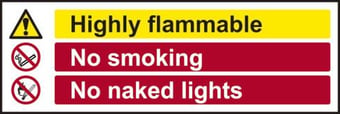 Picture of Spectrum Highly Flammable No Smoking No Naked Lights - RPVC 600 x 200mm - SCXO-CI-14294