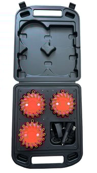 picture of Way4Now 3 Red Non-Sequential LED Hazard Warning Lights - [NBD-HL7502C] - (DISC-W)