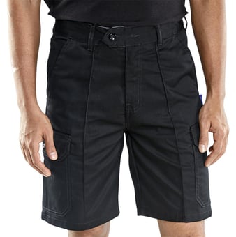 picture of Beeswift Click Cargo Pocket Work Shorts - Black - BE-CLCPSBL