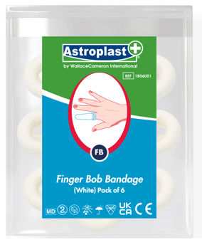 picture of Astroplast Finger Bob White - Pack of 6 - [WC-1806001]