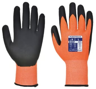 Picture of Portwest A625O8R Vis-Tex Orange Cut Resistant D Safety Gloves - Box Deal 120 Pairs - IH-PWA625O8R