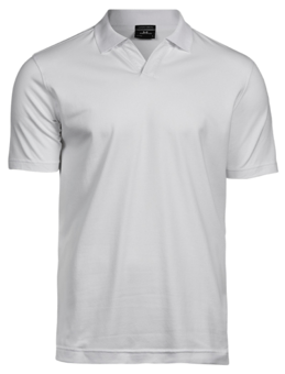 Picture of Tee Jays Men's Luxury Stretch V-Neck Polo - White - BT-TJ1404-WHI