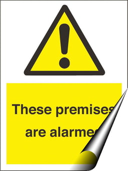 picture of These Premises are Alarmed Sign - 150 x 200Hmm - Self Adhesive Vinyl - [AS-WA243-SAV]
