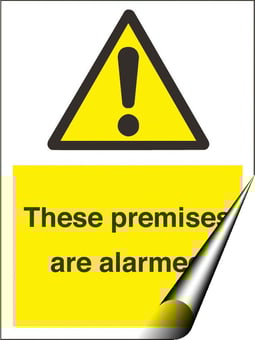 Picture of These Premises are Alarmed Sign - 150 x 200Hmm - Self Adhesive Vinyl - [AS-WA243-SAV]