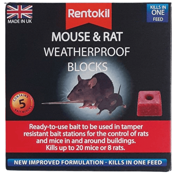 Picture of Rentokil Mouse & Rat Weatherproof Blocks - 5 Sachet - [RH-PSMR43]