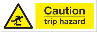 picture of Caution Trip Hazard Sign - 300 x 100Hmm - Rigid Plastic - [AS-WA94-RP]