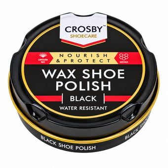 picture of Crosby Black Wax Shoe Polish for Leather Shoes - 50ml - [OTL-317155]