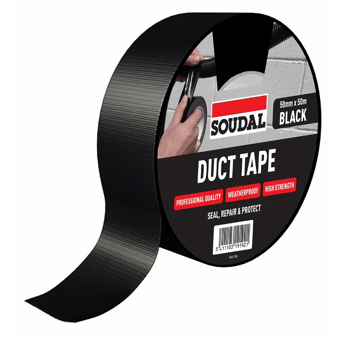 picture of Soudal Duct Tape - Black - 50mm x 50m - [DK-DKSD167042]