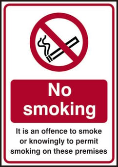 picture of Spectrum It Is An Offence To Smoke – SAV 148 x 210mm - SCXO-CI-14302