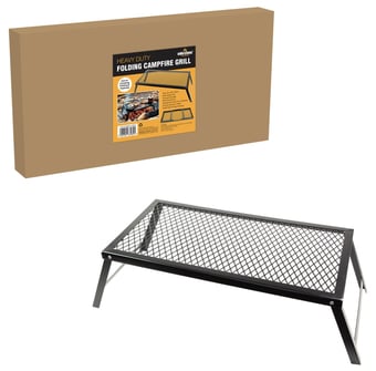 picture of Milestone Camping Heavy Duty Folding Campfire Grill - [BNR-63989]