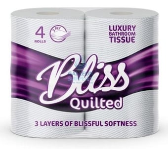 Picture of Galleon - Bliss Toilet Rolls - 3ply - Quilted - 176 Sheets Per Roll - 40 Rolls - [GU-BTQ3]