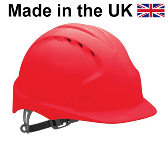 picture of JSP - The New EVO 3 Vented Red Hard Hat - Standard Peak & Slip Ratchet Harness - [JS-AJF160-000-600] - (HY)