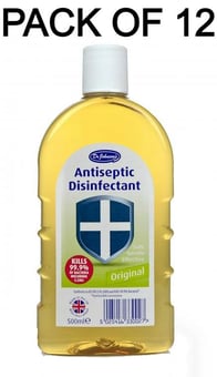 picture of Dr Johnson's Antiseptic Disinfectant - 500ml - Pack of 12 - [PD-ASD500X12] - (AMZPK)