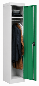 picture of QMP Clothing Cupboard - 1 Shelf - Green Doors - 1800H x 600W x 460D mm - [QM-CC186046ZGXX]