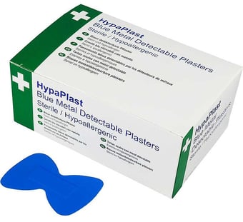 picture of HypaPlast Blue Metal Detectable Plasters - Fingertip - Pack of 100 - [SA-D7008]
