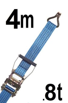 picture of LashKing - 25mm Ratchet Lashing Assemblies ( 4m ) With Claw Hooks - Heavy Duty Strap - 400 daN, 800 daN, 0.8t - [GT-RLB.8T4] - (HP)