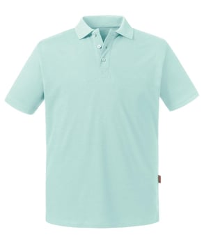 picture of Russell Men's Organic Polo - Aqua Blue - BT-R508M-AQA