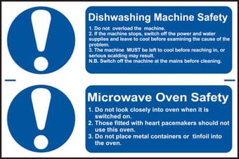 picture of Spectrum Dishwashing machine safety / Microwave oven safety – PVC 300 x 200mm - SCXO-CI-0452