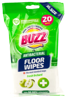 picture of Buzz Biodegradable Floor Anti-Bac Wipes 20pk - Fresh Orchard - [OTL-324844]