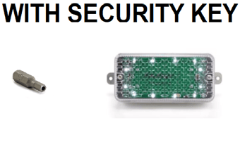 picture of JC Multilight - 6V Battery Powered White Bulkhead Light - Aluminium Trim/Mild Steel Fixing - With Security Key - [JC-BULKH]