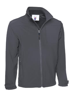 Picture of Uneek Unisex Premium Full Zip Soft Shell Jacket - Light Grey - UN-UC611-LGR