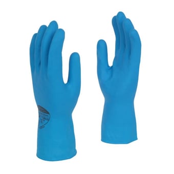 picture of Shield Latex Rubber Household Gloves - 0.40mm Palm Thickness - Blue - BM-GR01-BLUE