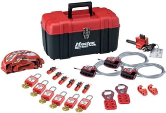 picture of Masterlock Valve & Electrical Lockout Toolbox Kit - [MA-S1117VES31KA]