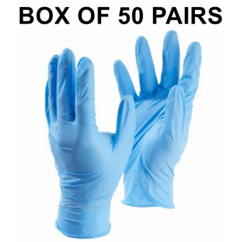 picture of Supreme TTF Disposable Blue Nitrile Powder Free - Box of 50 Pairs - HT-NELO3.5