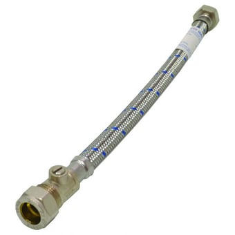 picture of 15mm x 1/2" x 300mm Tap Connector with Isolating Valve - CTRN-CI-PA422P