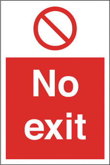 Picture of No Exit Sign MEDIUM - 400 x 600Hmm - Rigid Plastic - [AS-PR70-RP]