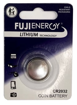 picture of Fuji Energy Lithium CR2032 Coin Cell - Pack of 1 - [BRH-CR2032FUEB1]