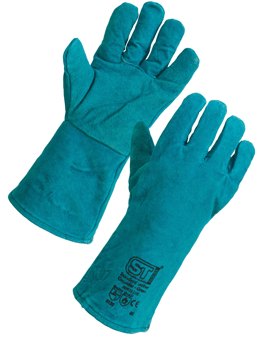picture of Supertouch Standard Leather Gauntlet Gloves - Colour May Vary - [ST-20933]