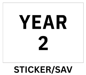 picture of Year 2 Wall Door Plaque Area Sign Sticker/Sav - IH-YEAR02-SAV - (LP)