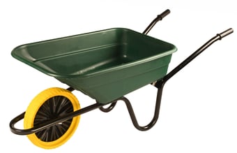 Picture of Shire Green Polypropylene 90L Puncture Proof Barrow - Pneumatic Tyre - [WB-BSHGPP]