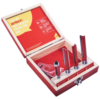 picture of Amtech 4 Piece Kitchen Router Bit Set - [DK-F3625]