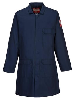 Picture of Portwest - FR Standard Coat - Bizflame Plus Anti-Static - Navy Blue - PW-FR34NAR