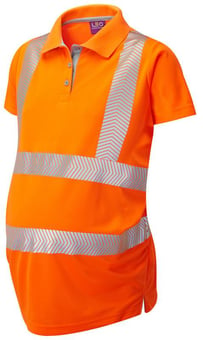 Picture of Lovacott - Hi Vis Orange Coolviz Ultra Ladies Maternity Polo Shirt - LE-PM03-O