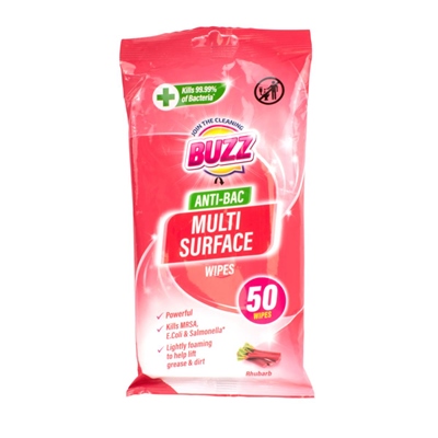 Buzz Anti-Bac Multi Surface Wipes - Rhubarb | Sophie Charles