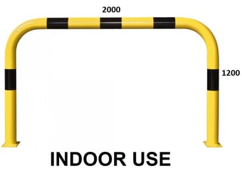 picture of BLACK BULL Protection Guard XL - Indoor Use - (H)1200 x (W)2000mm - Yellow/Black - [MV-195.23.300] - (LP)